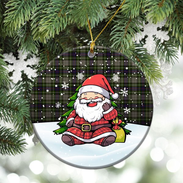 Davidson Tulloch Dress Tartan Christmas Ceramic Ornament - Scottish Santa Style For Sale - Image 2