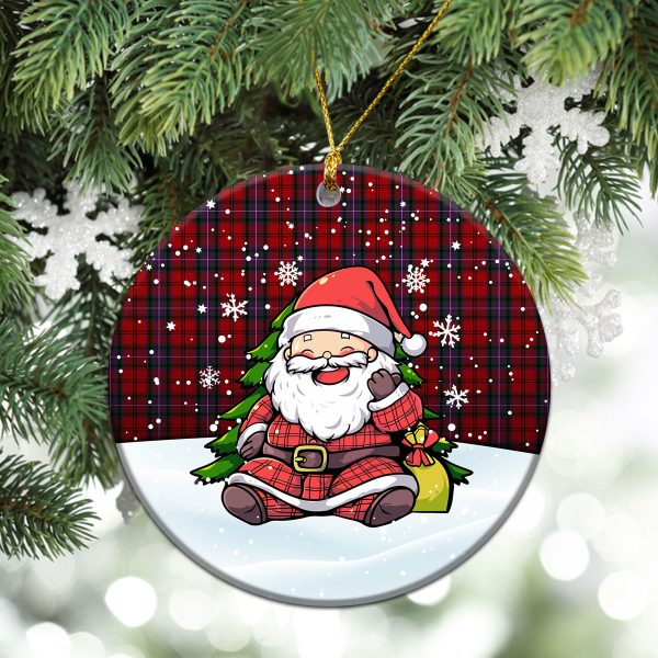 Kelly of Sleat Red Tartan Christmas Ceramic Ornament - Scottish Santa Style on Sale - Image 2