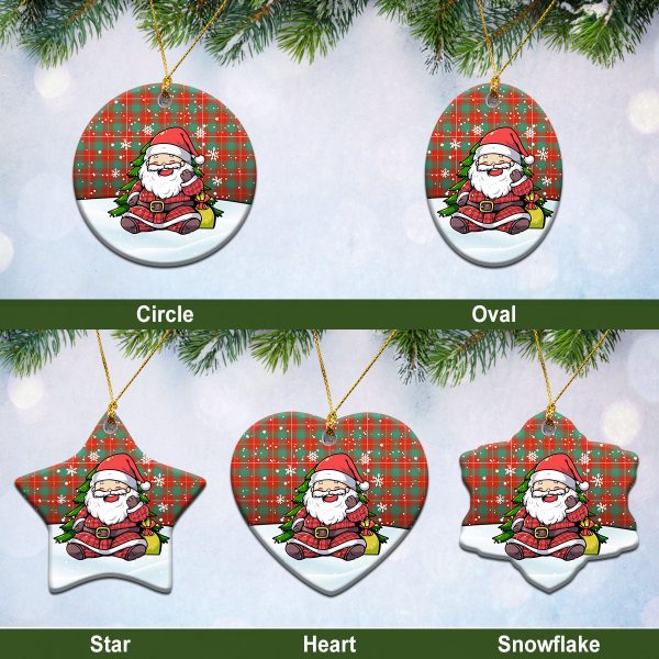 MacFie Ancient Tartan Christmas Ceramic Ornament - Scottish Santa Style Sale