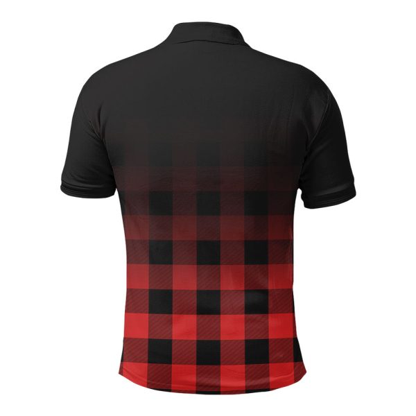 McGregor Rob Roy Modern Tartan Crest Polo Shirt - Thistle Black Style Hot on Sale - Image 2