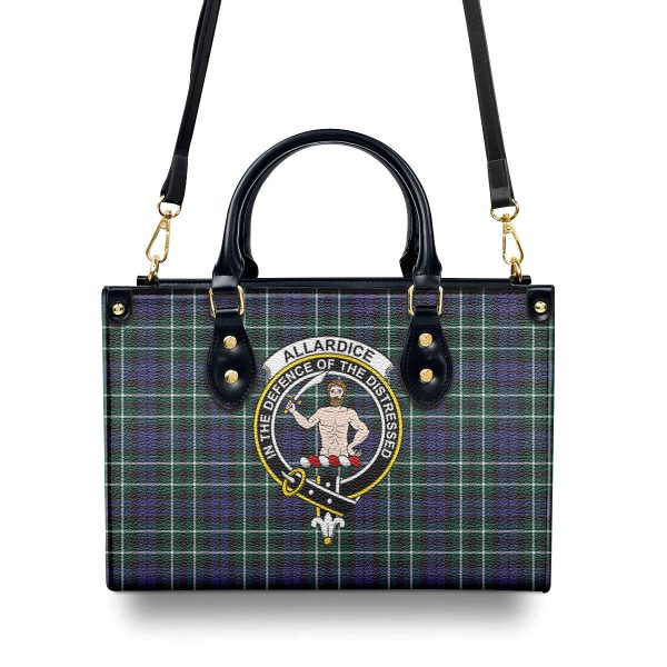 Allardice Tartan Crest Leather Handbag Discount - Image 4