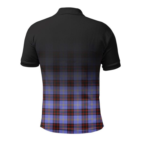 Rutherford Tartan Crest Polo Shirt - Thistle Black Style Online now - Image 2