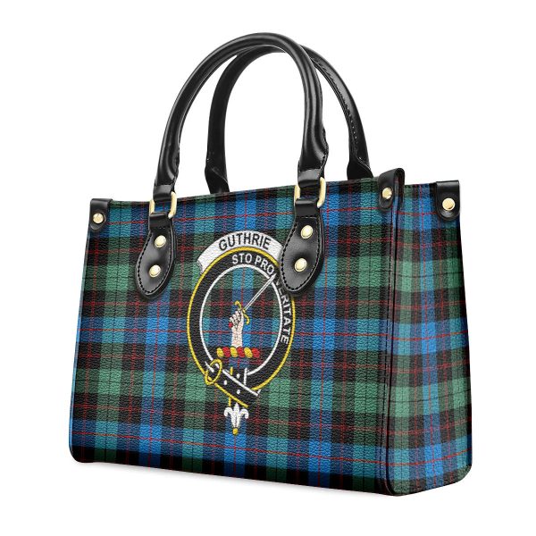 Guthrie Ancient Tartan Crest Leather Handbag Fashion - Image 3