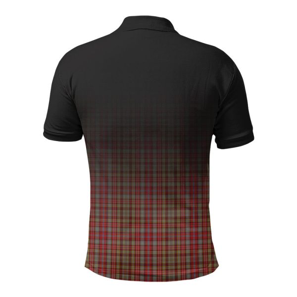 Ogilvie Tartan Crest Polo Shirt - Thistle Black Style For Sale - Image 2