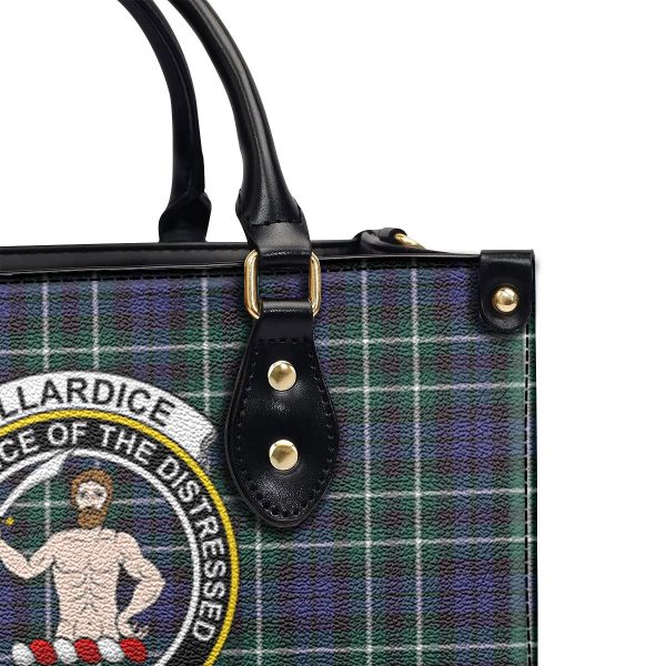 Allardice Tartan Crest Leather Handbag Discount - Image 5