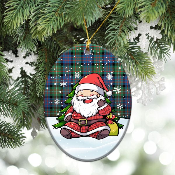 MacDonnell of Glengarry Ancient Tartan Christmas Ceramic Ornament - Scottish Santa Style Discount - Image 3