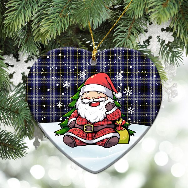 Kilmarnock Tartan Christmas Ceramic Ornament - Scottish Santa Style Hot on Sale - Image 5