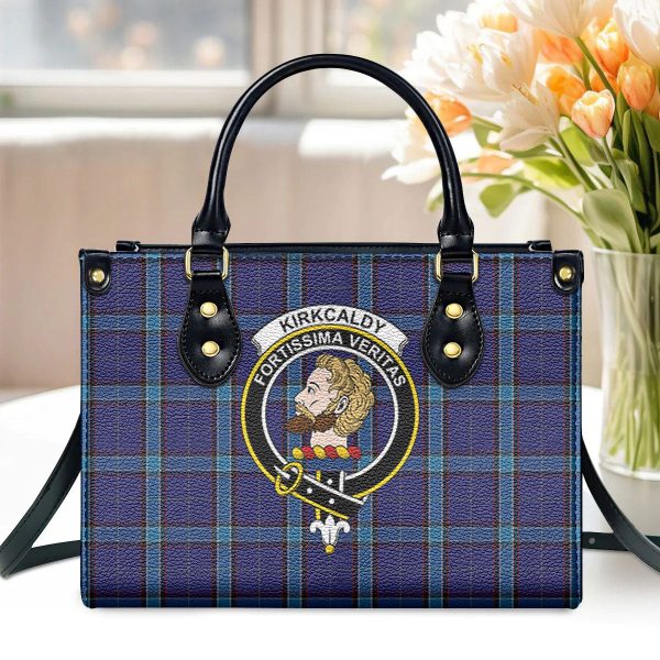 Kirkcaldy Tartan Crest Leather Handbag Fashion