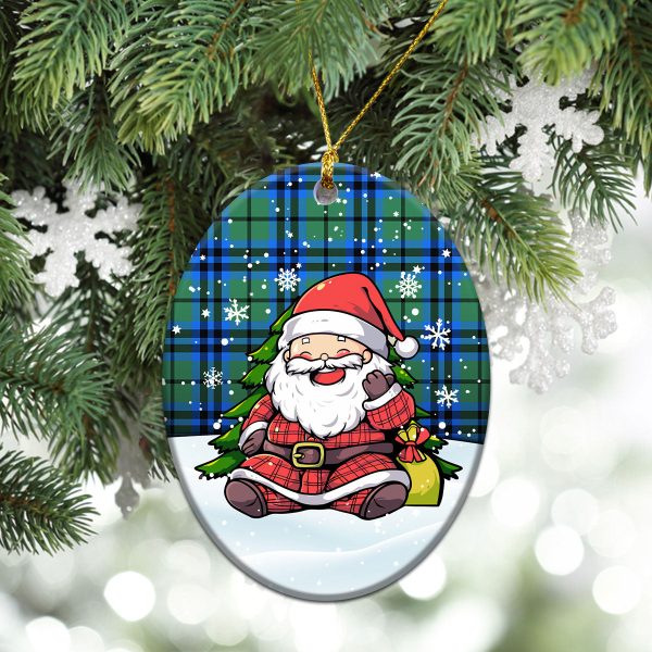 Falconer Tartan Christmas Ceramic Ornament - Scottish Santa Style Discount - Image 3