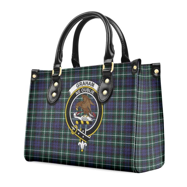 Graham of Montrose Modern Tartan Crest Leather Handbag on Sale - Image 3